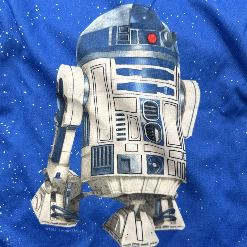 VTG R2D2 Kids 12/14 Star Wars Pajama Shirt 1977 Lucas Film Underroos Made in USA